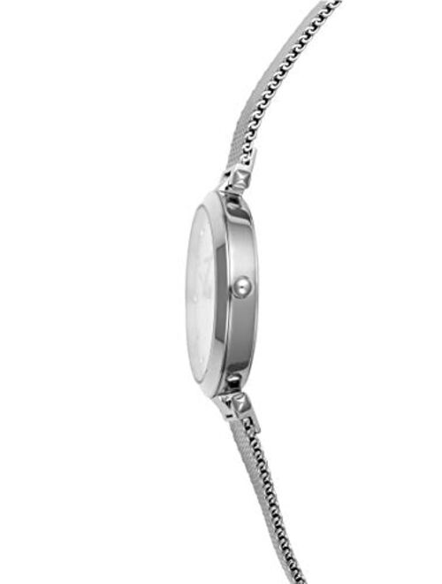 Rebecca Minkoff Women's Quartz Watch with Stainless Steel Strap, Silver, 13 (Model: 2200299)