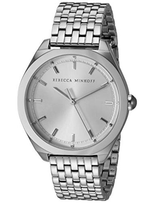 Rebecca Minkoff Women's Amari Quartz Watch with Stainless Steel Strap, Silver, 17 (Model: 2200325)