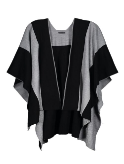 Women's Color Block Reversible Ruana