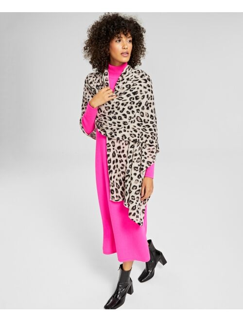 Charter Club Cheetah-Print Cashmere Scarf, Created for Macy's