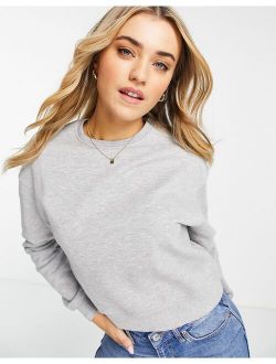 regular fit long sleeve sweatshirt in gray