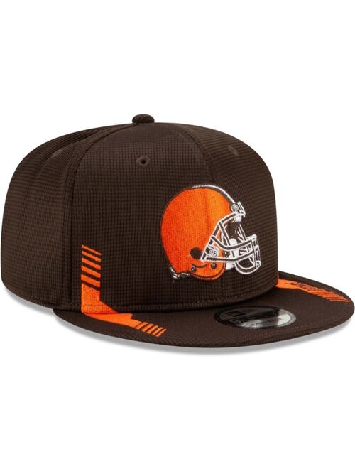 New Era Youth Girls and Boys Brown Cleveland Browns Sideline Home 9Fifty Snapback Hat