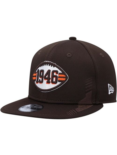 New Era Youth Girls and Boys Brown Cleveland Browns Sideline Home 9Fifty Snapback Hat