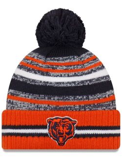 Youth Chicago Bears 2021 Sideline Sport Pom Cuffed Knit Hat