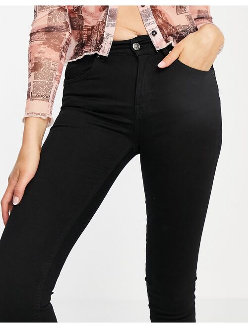Pull&bear Tall push up jeans in black