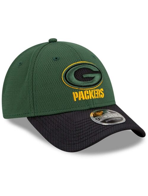 New Era Youth Girls and Boys Green, Black Green Bay Packers 2021 NFL Sideline Home 9Forty Adjustable Hat