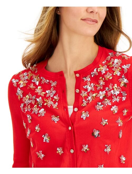 Charter Club Sequined Cardigan, Created for Macy's