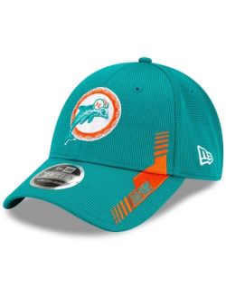 Youth Girls and Boys Aqua Miami Dolphins 2021 NFL Sideline Home 9Forty Adjustable Hat