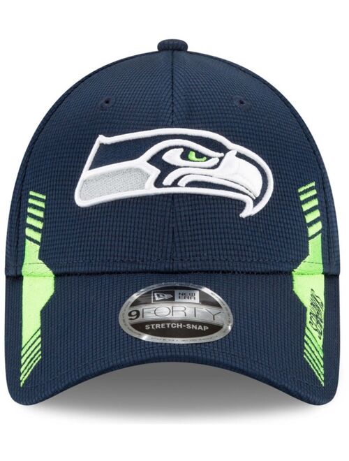 New Era Toddler Girls and Boys College Navy Seattle Seahawks 2021 NFL Sideline Home 9Forty Snapback Adjustable Hat