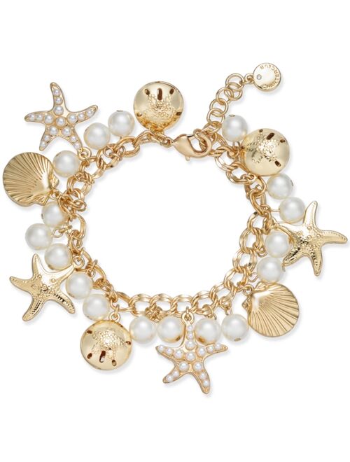Charter Club Gold-Tone Imitation Pearl Sea Motif Bracelet, Created for Macy's