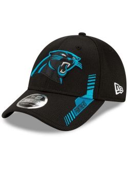 Youth Girls and Boys Black Carolina Panthers 2021 NFL Sideline Home 9Forty Adjustable Hat