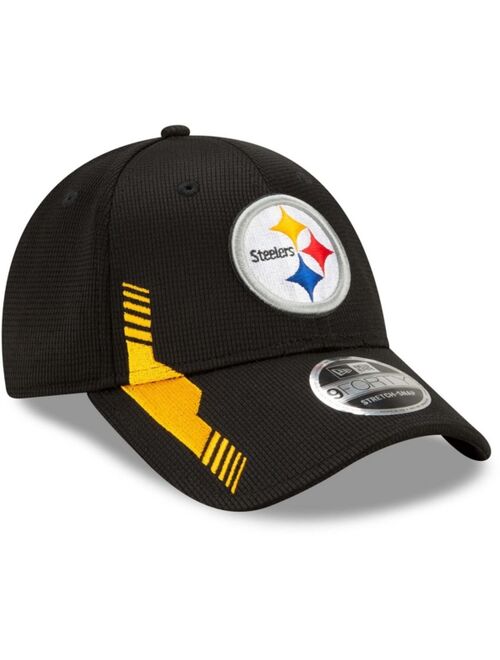 New Era Youth Girl's and Boy's Black Pittsburgh Steelers 2021 NFL Sideline Home 9Forty Adjustable Hat