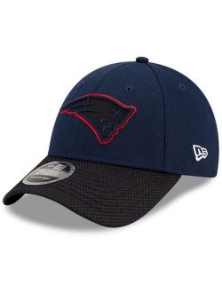 Youth Girls and Boys Navy, Black New England Patriots 2021 NFL Sideline Home 9Forty Adjustable Hat