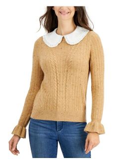 Removable Collar Knit Sweater, Created for Macy's