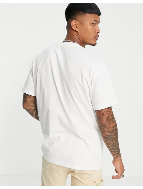 Pull&Bear varsity t-shirt in white
