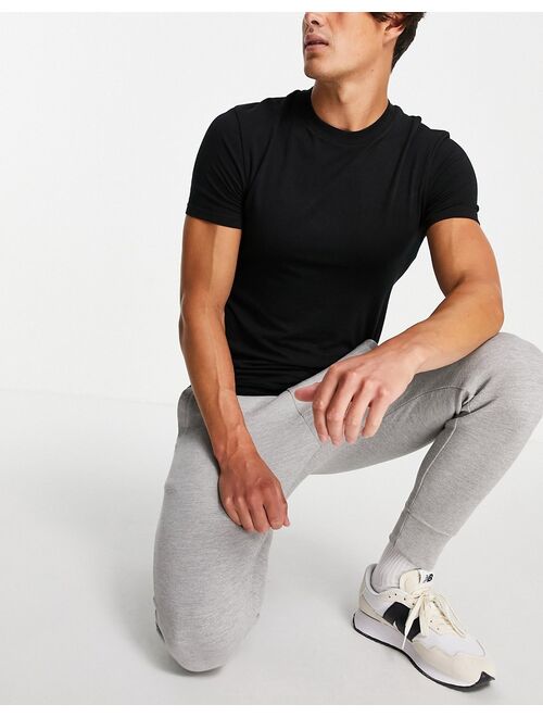 Pull&Bear Join Life pique sweatpants in light gray