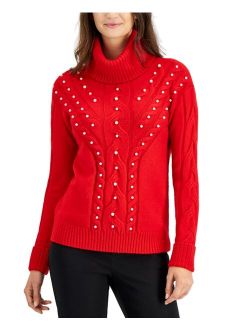 Embellished Turtleneck Sweater, Created for Macy's