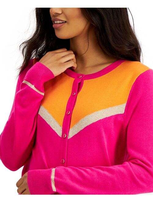 Charter Club Colorblocked Cardigan, Created for Macy's