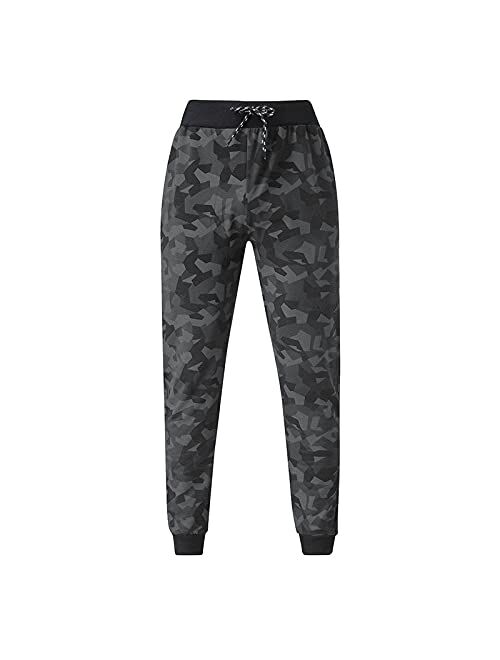 Mens Sweatsuits 2 Piece Hoodie Tracksuit Casual Comfy Camo Drawstring Workout Suits Fitness Set with Pockets