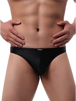 Men's Shining Briefs Sexy Big Pouch Underwear High Stretch Bluge Mens Under Panties
