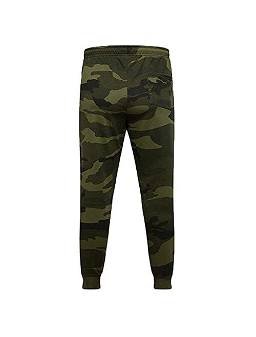 BIONIO Mens Sweatsuits 2 Piece Hoodie, Camouflage Sportswear Suit Fleece Casual Color Block Zipper Hoodies Jogging Suits