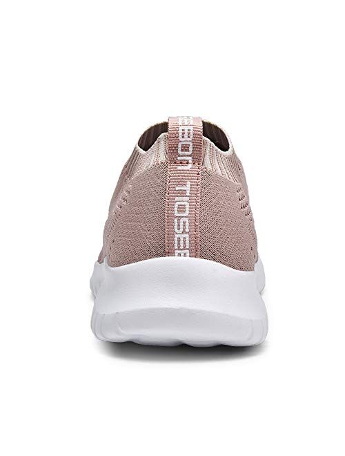 TIOSEBON Women's Walking Sock Shoes Lightweight Slip on Breathable Yoga Sneakers