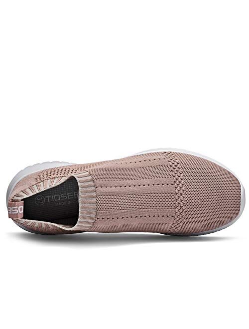 TIOSEBON Women's Walking Sock Shoes Lightweight Slip on Breathable Yoga Sneakers