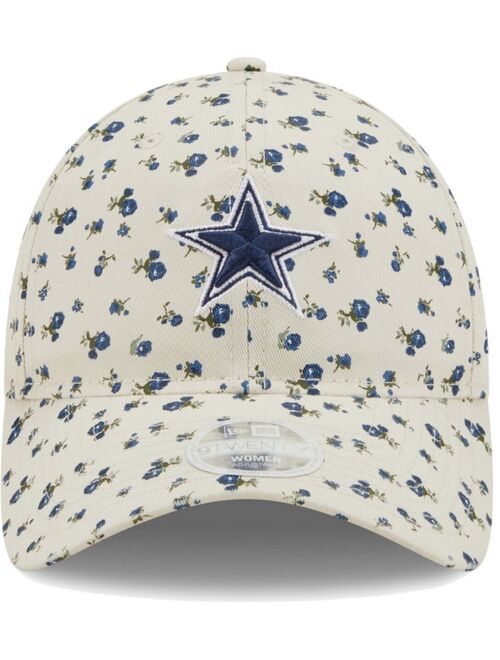 New Era Women's Cream Dallas Cowboys Floral 9TWENTY Adjustable Hat