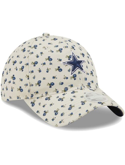 New Era Women's Cream Dallas Cowboys Floral 9TWENTY Adjustable Hat