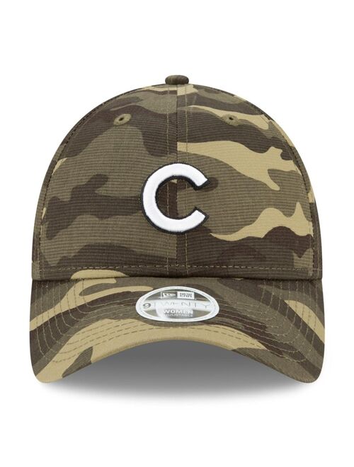 New Era Women's Camo Chicago Cubs 2021 Armed Forces Day 9TWENTY Adjustable Hat