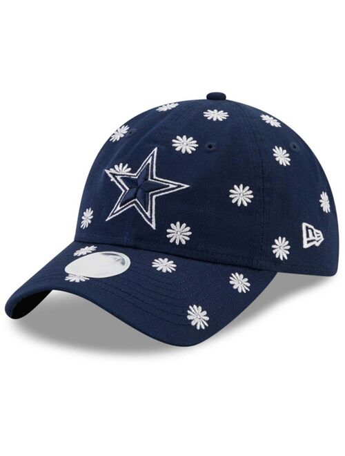 New Era Women's Navy Dallas Cowboys Daisy 9Twenty Adjustable Hat