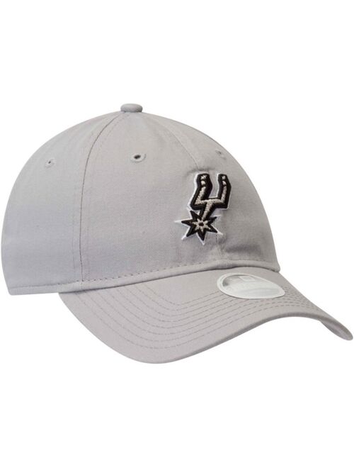 New Era Women's Gray San Antonio Spurs Team Core Classic 9TWENTY Adjustable Hat