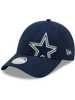 Women's Navy Dallas Cowboys Crop 9FORTY Adjustable Hat
