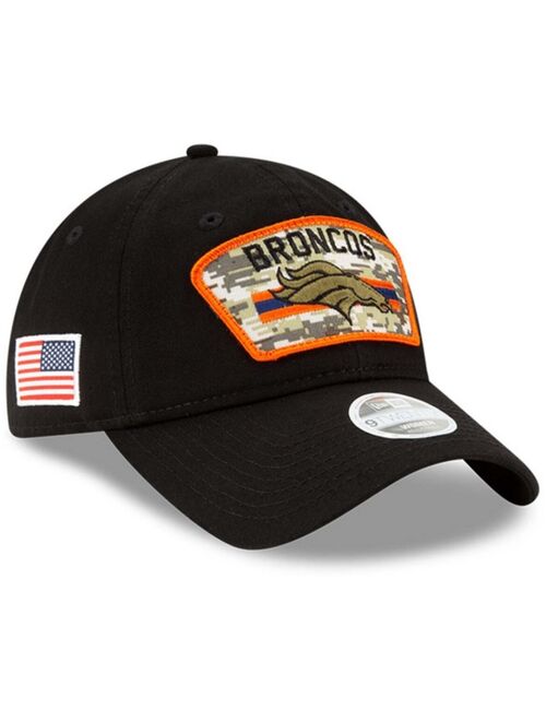 New Era Women's Black Denver Broncos 2021 Salute To Service 9TWENTY Adjustable Hat