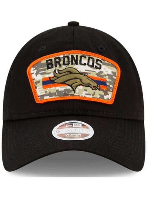 New Era Women's Black Denver Broncos 2021 Salute To Service 9TWENTY Adjustable Hat