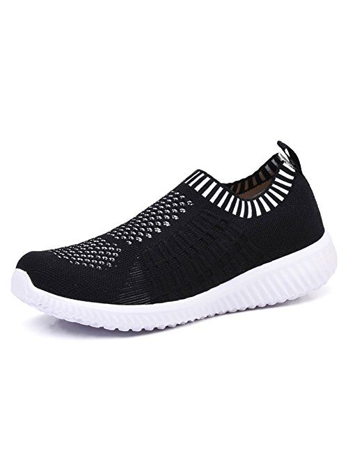 TIOSEBON Women's Athletic Walking Shoes Casual Mesh-Comfortable Work Sneakers