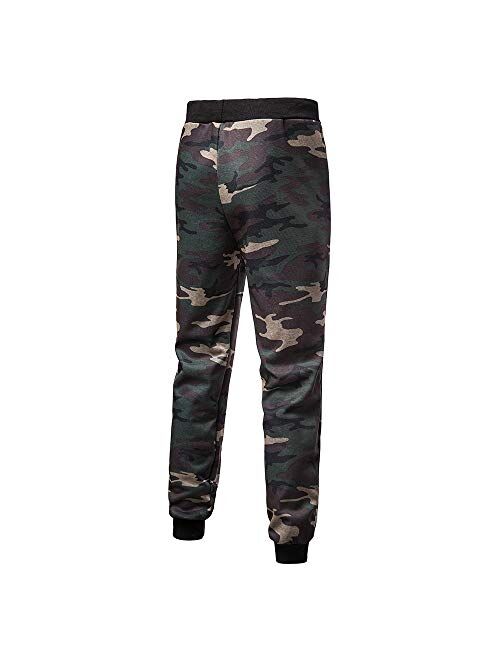Mens Tracksuits Camo Casual Fashion Sweatsuits Hoodie Sports Suit Athletic Comfy Sets Jogging 2 Piece Running Clothing