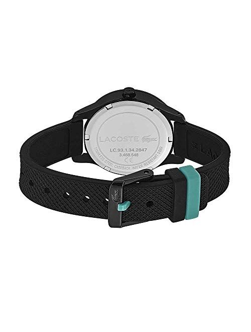 Lacoste 12.12 Kid's Black Silicone Strap Analog Watch 32mm