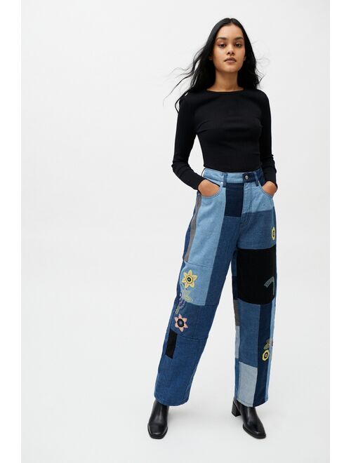 BDG High-Waisted Baggy Jean - Patched