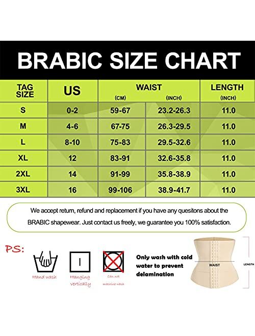 BRABIC Waist Trainer Corset for Women Tummy Control Shapewear Waist Cinchers Belt Slimming Body Shaper Girdle