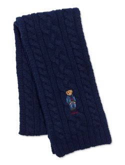 Men's Cable Bear Scarf