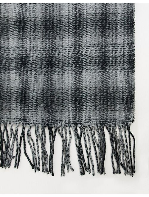 Asos Design woven scarf in gray check