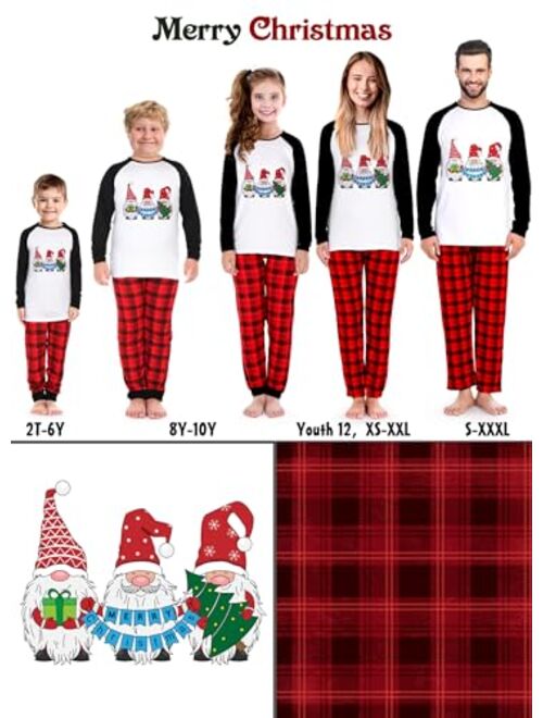 Rnxrbb Holiday Christmas Pajamas Family Matching Pjs Set Xmas Jammies for Couples Youth