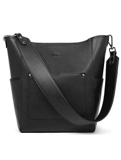 Purses and Handbags for Women Vegan Leather Designer Tote Large Hobo Shoulder Bucket Cross-body Bag