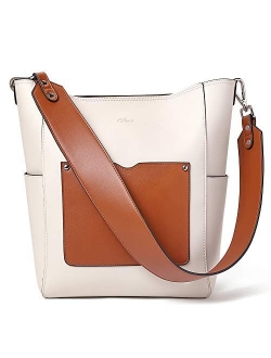 Purses and Handbags for Women Vegan Leather Designer Tote Large Hobo Shoulder Bucket Cross-body Bag