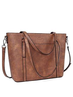 Purses and Handbags for Women Vintage Leather Large Work Briefcase Tote Fashion Ladies Top Handle Shoulder Bag