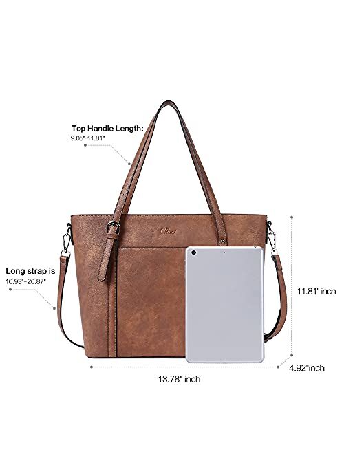 CLUCI Purses and Handbags for Women Vintage Leather Large Work Briefcase Tote Fashion Ladies Top Handle Shoulder Bag