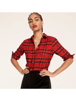Classic-fit flannel shirt in Good Tidings plaid