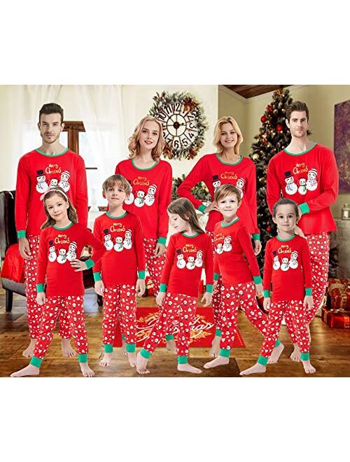 Christmas Matching Family Pajamas For Whole Members Women And Men Pjs 2 Pieces Sleepwear
