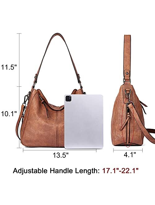 CLUCI Purses and Handbags for Women Leather Hobo Tote Fashion Ladies Crossbody Large Bucket Shoulder Bag